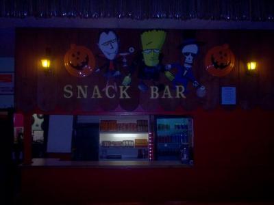 Snack Bar Decorated for Halloween